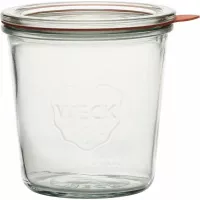 Zavařovací sklenice Weck 500 ml, s víčkem, těsněním a svorkami, sada 4ks