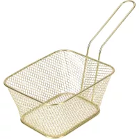 Košík pro servírování jídla Gastro 14x11x7 cm, zlatý
