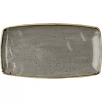 Talíř mělký Churchill Stonecast Peppercorn Grey 35x18,5 cm