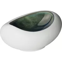 LE COQ Abyssos Oválná miska, délka: 200 mm, šířka: 150 mm, bílá, modrá, matná