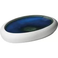LE COQ Abyssos Talíř, délka: 315 mm, šířka: 210 mm, bílá, modrá, matná