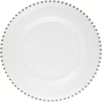 LE COQ Helios Talíř mělký, ø: 155 mm, platinový, perlový okraj