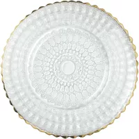 LE COQ Helios Talíř mělký, ø: 215 mm, zlatý, barokní okraj