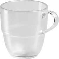 APS Teatime Šálek čajový s uchem, objem: 0,25 litru, výška: 90 mm, transparentní
